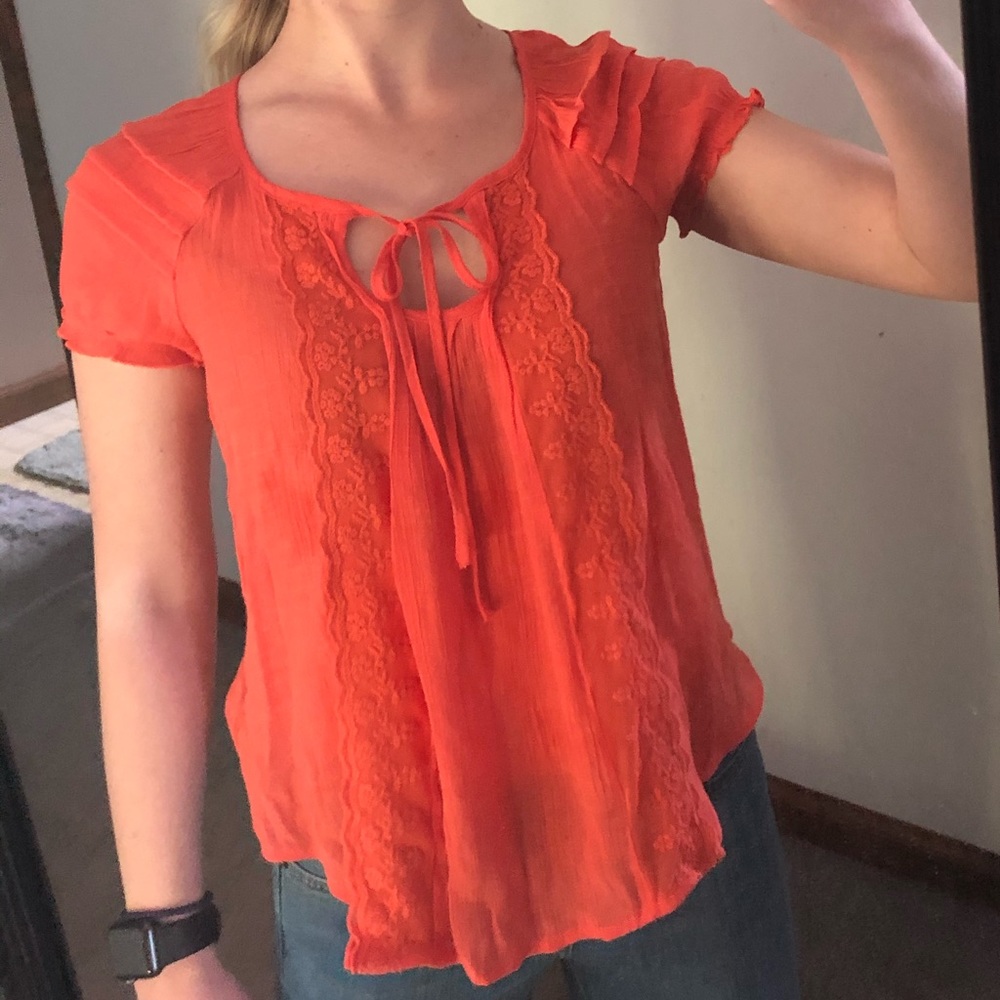 ‼️ Orange BCX blouse, size XS
